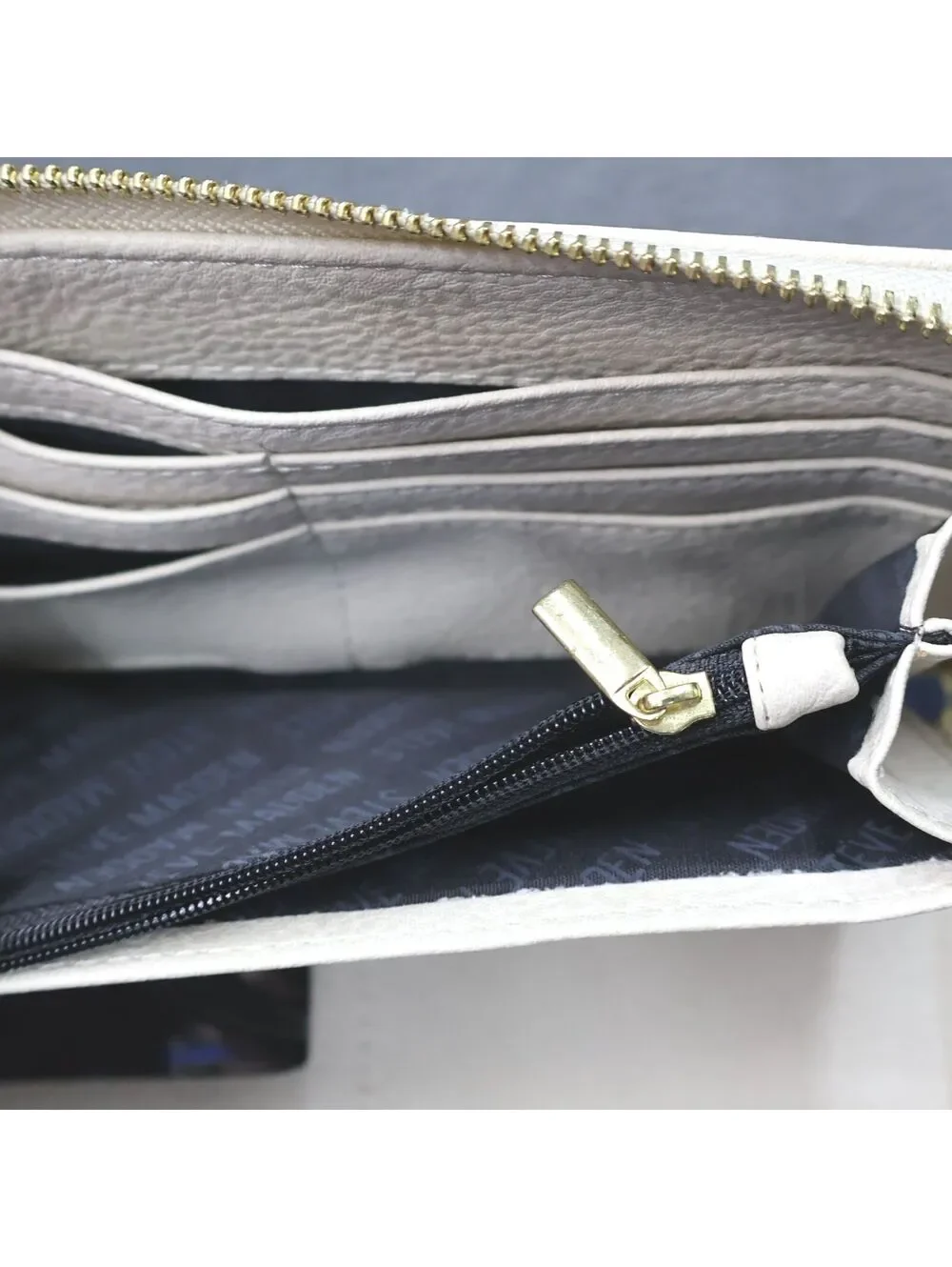 Women's Steve Madden Two-Tone Zip Around Wristlet Wallet